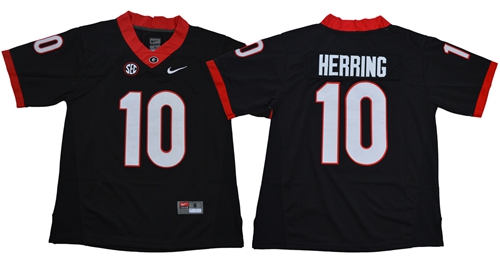 Bulldogs #10 Malik Herring Black Limited Stitched NCAA Jersey