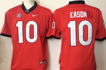 Georgia Bulldogs 10 Jacob Eason Red College Football Jersey