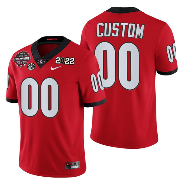 Men’s Georgia Bulldogs ACTIVE PLAYER Custom 2021 22 CFP National Champions Red College Football Stitched Jersey