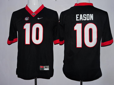 Georgia Bulldogs 10 Jacob Eason Black Youth College Football Jersey