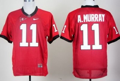 Georgia Bulldogs 11# Aaron Murray Red College Football NCAA Jerseys