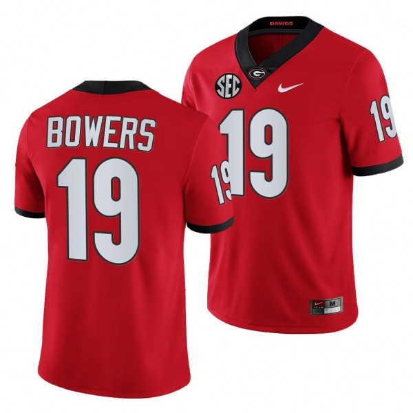 Men’s Georgia Bulldogs #19 Brock Bowers Red College Football Stitched Jersey