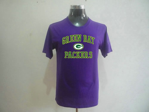 nfl green bay packers big & tall heart & soul t-shirt purple