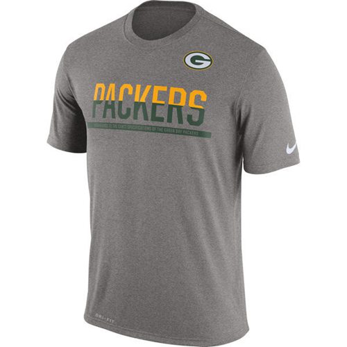 Men's Green Bay Packers Nike Practice Legend Performance T-Shirt Grey