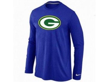 NEW Green Bay Packers Logo Long Sleeve T-Shirt BLUE