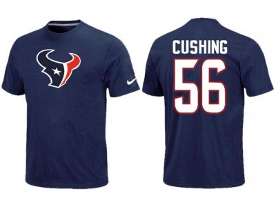 NEW Houston Texans #56 Cushing Name & Number blue T-Shirt