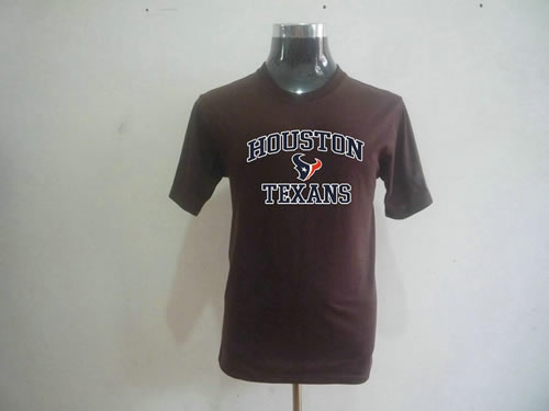 nfl houston texans big & tall heart & soul t-shirt brown