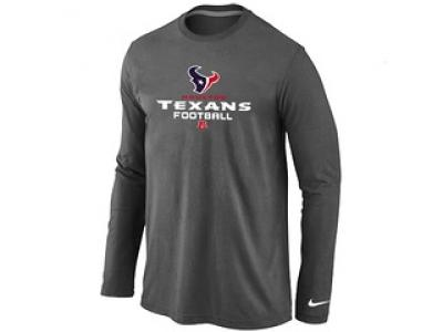 NEW Houston Texans Critical Victory Long Sleeve T-Shirt D.Grey