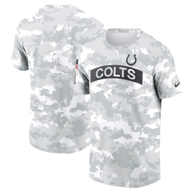 Men's Indianapolis Colts 2024 Arctic Camo Salute To Service Performance T-Shirt