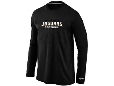 NEW Jacksonville Jaguars Authentic font Long Sleeve T-Shirt Black