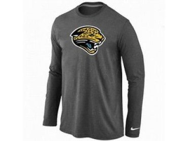 NEW Jacksonville Jaguars Logo Long Sleeve T-Shirt D.Grey