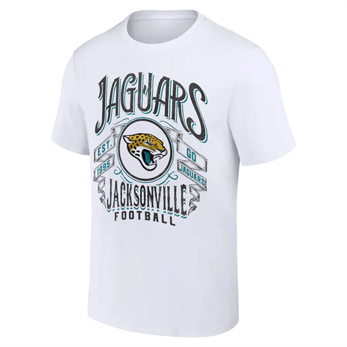 Men's Jacksonville Jaguars White X Darius Rucker Collection Vintage Football T-Shirt