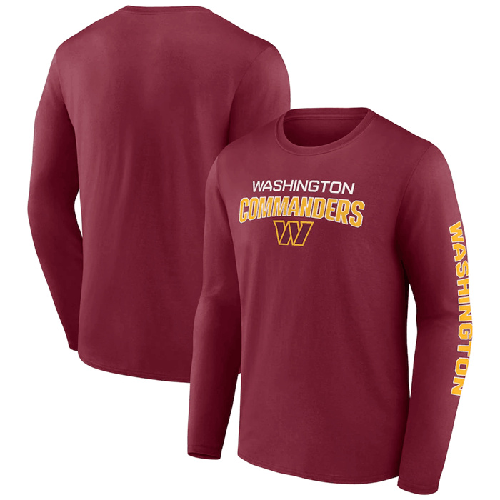 Men's Washington Commanders Red Go The Distance Long Sleeve T-Shirt