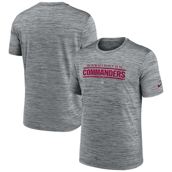 Men's Washington Commanders Gray Velocity Performance T-Shirt