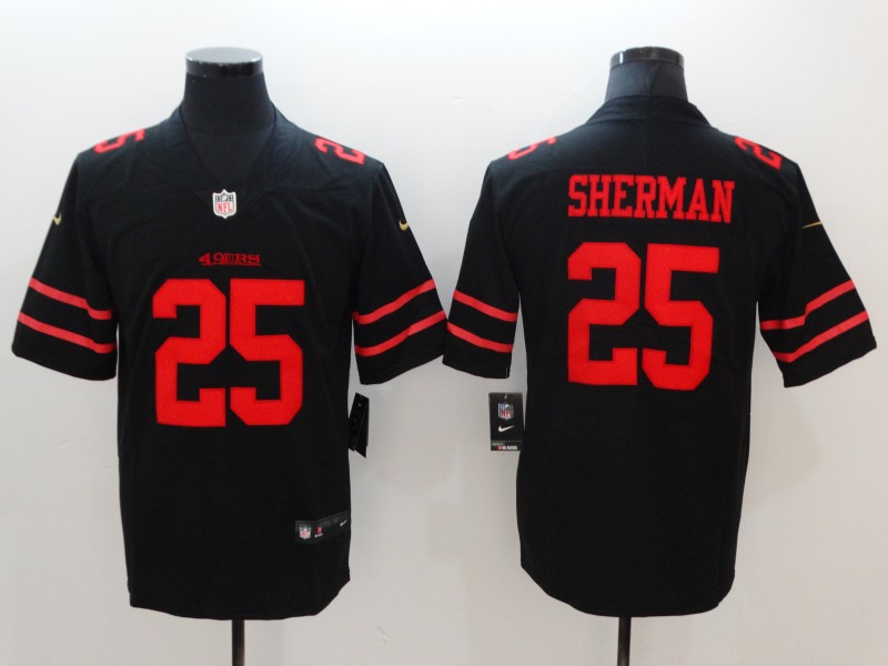 Nike 49ers 25 Richard Sherman Black Vapor Untouchable Player Limited Jersey