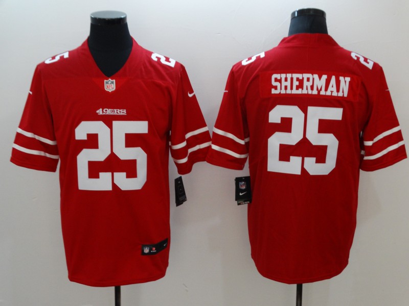 Nike 49ers 25 Richard Sherman Red Vapor Untouchable Player Limited Jersey