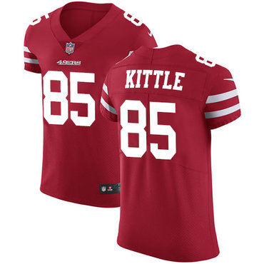 Nike 49ers #85 George Kittle Red Team Color Men's Stitched NFL Vapor Untouchable Elite Jersey