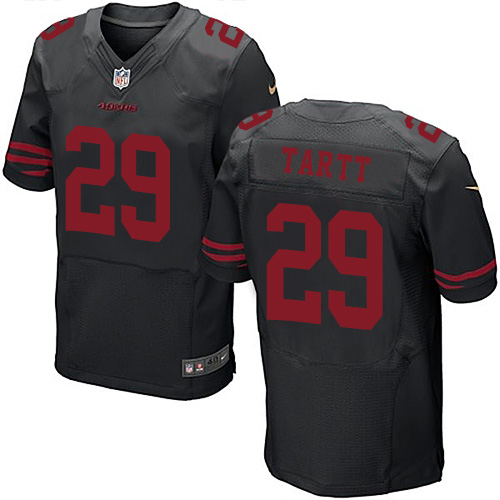 Nike 49ers #29 Jaquiski Tartt Black Alternate Men's Stitched NFL Elite Jersey