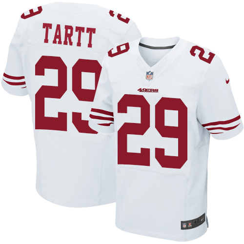 Nike 49ers #29 Jaquiski Tartt White Men's Stitched NFL Elite Jersey