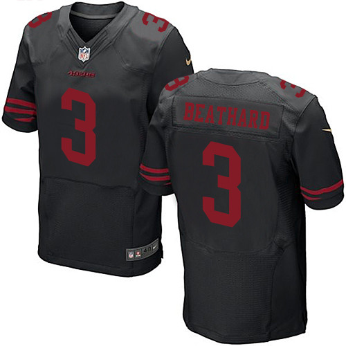 Nike 49ers #3 C.J. Beathard Black Alternate Men's Stitched NFL Elite Jersey