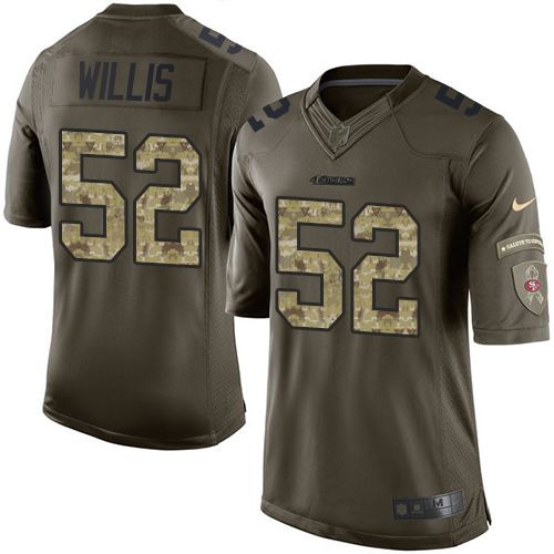 Nike 49ers #52 Patrick Willis Green Men's Stitched NFL Limited