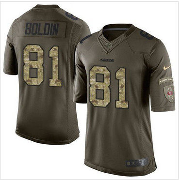 Nike San Francisco 49ers #81 Anquan Boldin Green Men's Stitched NFL Limited Salute to Service Jersey