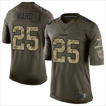 Nike San Francisco 49ers #25 Jimmie Ward Green Men's Stitched NFL Limited Salute to Service Jersey