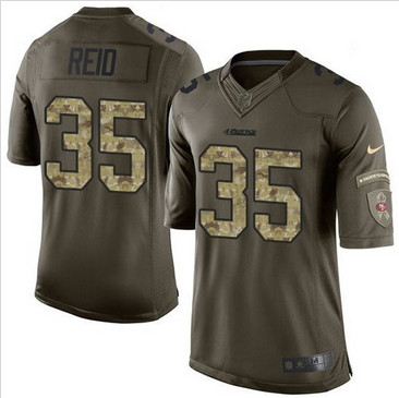 Nike San Francisco 49ers #35 Eric Reid Green Men's Stitched NFL Limited Salute to Service Jersey