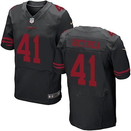 NEW San Francisco 49ers #41 Antoine Bethea Black Alternate Men's Stitched NFL Elite Jersey