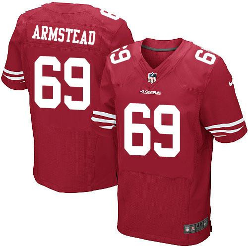 NEW San Francisco 49ers #69 Arik Armstead Red Team Color Men's Stitched NFL Elite Jersey