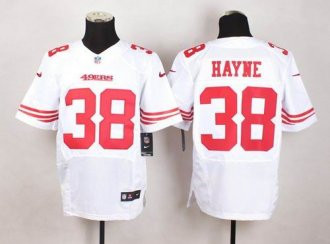 Nike San Francisco 49ers #38 Jarryd Hayne White Men's Stitched NFL Elite Jersey