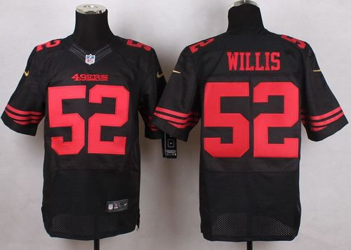 New San Francisco 49ers #52 Patrick Willis Black Alternate Men's Stitched NFL Elite Jersey