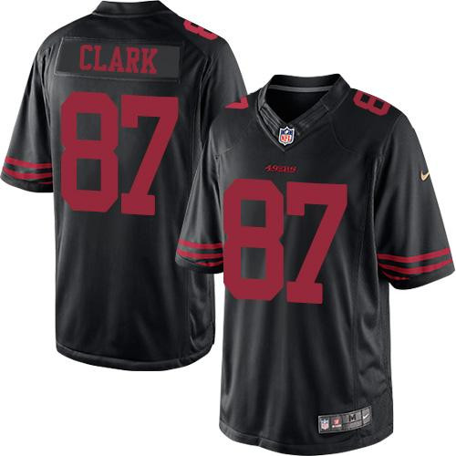 New San Francisco 49ers #87 Dwight Clark Black Alternate Men's Stitched NFL Elite Jersey