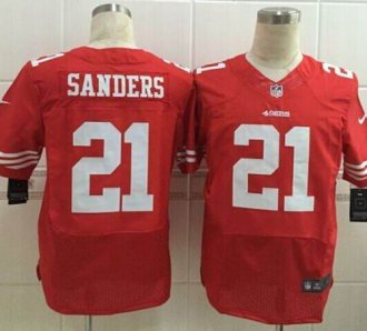 Nike San Francisco 49ers #21 Deion Sanders Red Team Color Men's Stitched NFL Elite jersey