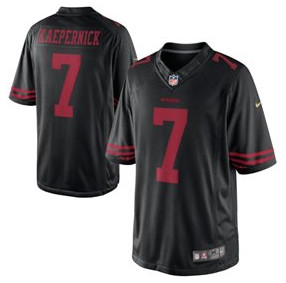 2015 New Nike San Francisco 49ers #7 Colin Kaepernick Black Alternate Limited Jersey