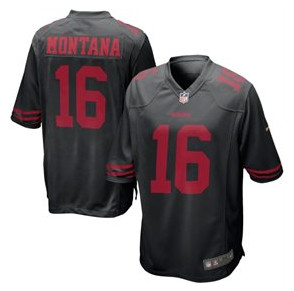 2015 New Nike San Francisco 49ers #16 Joe Montana Black Alternate Limited Jersey