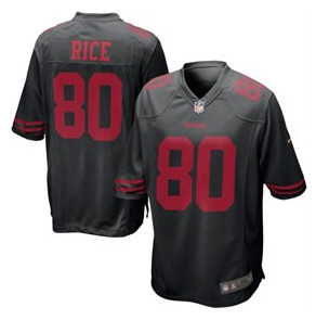 2015 NFL Nike San Francisco 49ers #80 Jerry Rice Black Alternate Limited Jersey