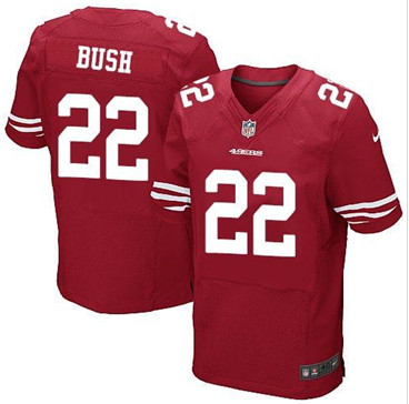 New San Francisco 49ers #22 Reggie Bush Red Team Color Men's Stitched NFL Elite Jersey