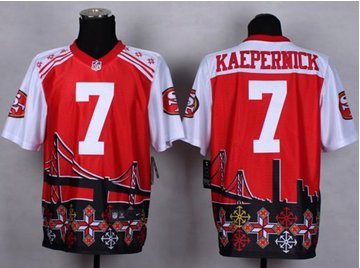 NEW San Francisco 49ers #7 Colin Kaepernick Red NFL Elite Noble Fashion Jersey