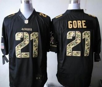 Nike San Francisco 49ers #21 Frank Gore Black NFL Limited Salute to Service Jersey