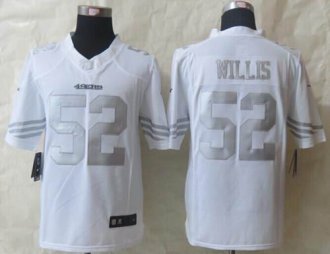 Nike San Francisco 49ers #52 Patrick Willis White NFL Limited Platinum Jersey