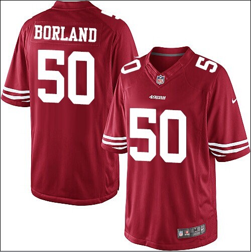 New San Francisco 49ers #50 Chris Borland Red Team Color NFL Limited Jersey