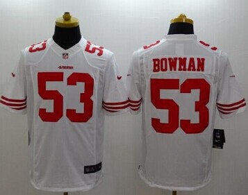 NEW San Francisco 49ers #53 NaVorro Bowman White NFL Limited Jersey