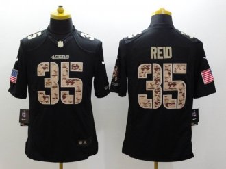 San Francisco 49ers #35 Eric Reid Nike Black Salute To Service Jersey