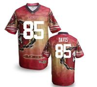 San Francisco 49ers #85 DAVIS Men's Stitched NFL Elite Fanatical Version Jersey (13)