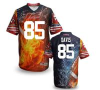 San Francisco 49ers #85 DAVIS Men's Stitched NFL Elite Fanatical Version Jersey (12)