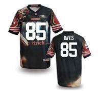 San Francisco 49ers #85 DAVIS Men's Stitched NFL Elite Fanatical Version Jersey (3)