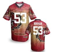 San Francisco 49ers #53 BOWMAN Men's Stitched NFL Elite Fanatical Version Jersey (13)