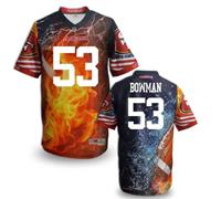 San Francisco 49ers #53 BOWMAN Men's Stitched NFL Elite Fanatical Version Jersey (12)