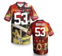 San Francisco 49ers #53 BOWMAN Men's Stitched NFL Elite Fanatical Version Jersey (10)